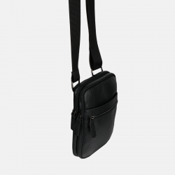 Męska czarna saszetka z naturalnej skóry - Oferta B2B