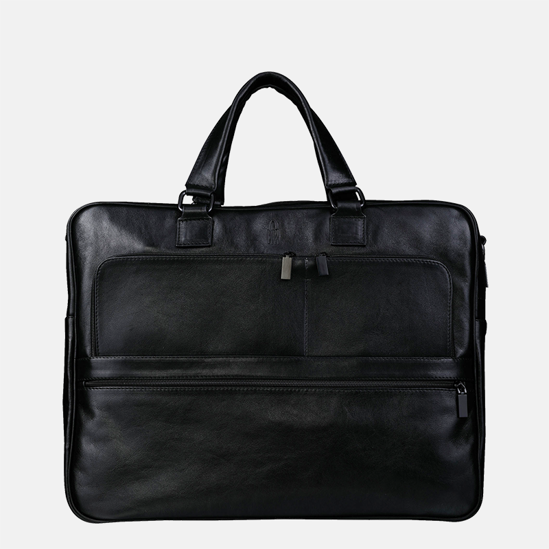 Czarna klasyczna męska teczka ze skóry - Oferta B2B - oferta dla firm