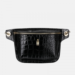 IDA - Czarna nerka skórzana croco - Oferta B2B